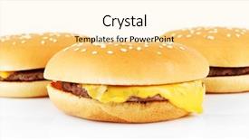  Presentation with octopus on isolated white - Slides featuring tasty cheeseburgers isolated on white background and a blonde colored foreground