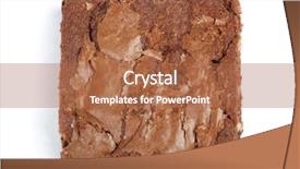  Presentation with brown sugar isolated on white - PPT theme with food brownies - tasty chocolate brownie pie isolated background and a coral colored foreground