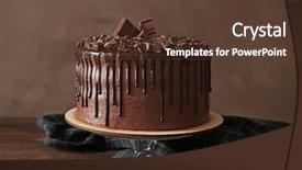  Presentation with confectionery tasty cake pops - Slides with tasty chocolate cake on table background and a tawny brown colored foreground