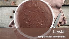  Presentation with cake - Cool new presentation with tasty chocolate frosting cake backdrop and a tawny brown colored foreground