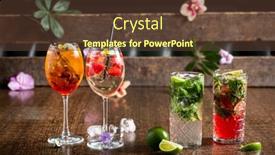  Presentation with cocktail bar - Slide deck with tasty-cocktail-in-the-bar background and a tawny brown colored foreground