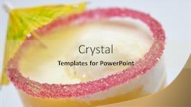  Presentation with ice cream - PPT theme with tasty-cocktail-with-ice-cream background and a lemonade colored foreground