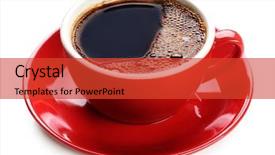  Presentation with coffee cup - Amazing slide set having tasty coffee isolated on white backdrop and a red colored foreground