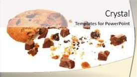  Presentation with chocolate chip cookie - PPT layouts consisting of tasty cookie with chocolate chips background and a white colored foreground
