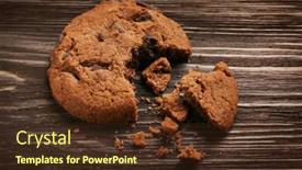  Presentation with cookie - Slides with tasty-cookie-with-chocolate-chips background and a tawny brown colored foreground