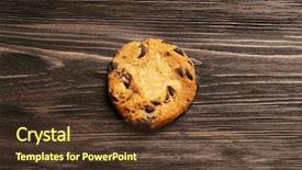  Presentation with chocolate chip cookie - Slide deck consisting of tasty cookie with chocolate chips background and a tawny brown colored foreground