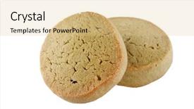  Presentation with green tea - PPT theme with tasty cookie with green tea background and a lemonade colored foreground