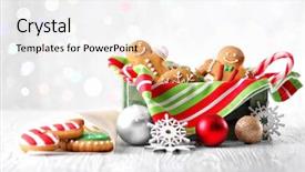  Presentation with cookies christmas - Beautiful theme featuring tasty cookies and christmas backdrop and a white colored foreground