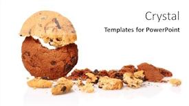  Presentation with white chocolate - Slide set with tasty-cookies-with-chocolate-chips background and a white colored foreground