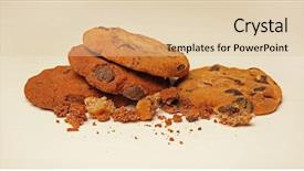  Presentation with white chocolate - Colorful theme enhanced with tasty-cookies-with-chocolate-chips backdrop and a lemonade colored foreground