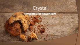  Presentation with cookies - Cool new presentation theme with tasty-cookies-with-chocolate-chips backdrop and a coral colored foreground