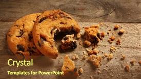  Presentation with cookies - PPT theme having tasty cookies with chocolate chips background and a tawny brown colored foreground