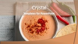  Presentation with taco - Colorful presentation design enhanced with tasty creamy sauce for fish backdrop and a coral colored foreground