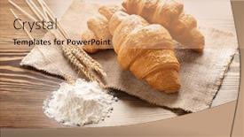  Presentation with croissant - Theme enhanced with tasty-croissant-spikes-and-flour background and a coral colored foreground