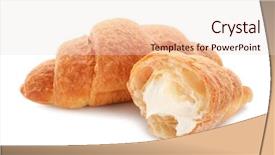  Presentation with croissant - Audience pleasing presentation theme consisting of tasty croissants with cream backdrop and a lemonade colored foreground