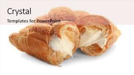  Presentation with croissant - Colorful slides enhanced with tasty croissants with cream backdrop and a lemonade colored foreground
