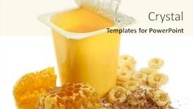  Presentation with dessert - Cool new PPT layouts with delicious christmas mulled wine backdrop and a gray colored foreground