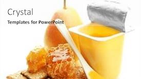  Presentation with honey - Cool new slide set with punctuality - clock alarm punctual time management backdrop and a gray colored foreground