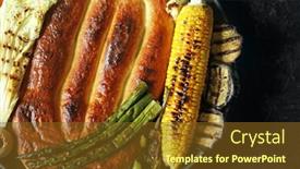 Presentation with grilled - Slide deck featuring tasty-dish-of-grilled-vegetables background and a tawny brown colored foreground