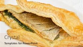  Presentation with trout - PPT layouts enhanced with tasty-dish-of-trout-fish background and a yellow colored foreground