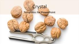  Presentation with dried fruits seeds nuts walnuts - Cool new slide set with tasty dried walnuts and nutcracker backdrop and a lemonade colored foreground