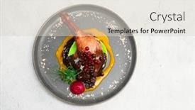  Presentation with breast - PPT theme enhanced with tasty-duck-breast-with-orange background and a lemonade colored foreground