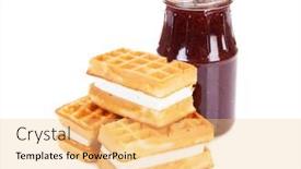  Presentation with waffles - Presentation enhanced with tasty-european-waffles background and a yellow colored foreground