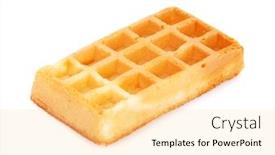  Presentation with waffles - Audience pleasing PPT theme consisting of tasty-european-waffles backdrop and a blonde colored foreground