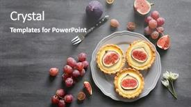  Presentation with grey - Beautiful presentation featuring tasty fig cakes with fresh backdrop and a gray colored foreground