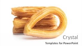  Presentation with churros - Slide deck enhanced with tasty-fried-churros-isolated background and a white colored foreground