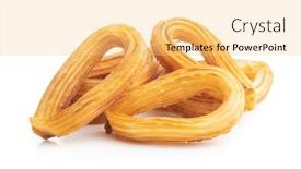  Presentation with churros - Slide set enhanced with tasty-fried-churros-isolated background and a yellow colored foreground