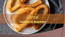  Presentation with dip - PPT layouts enhanced with tasty-fried-churros-with-chocolate background and a tawny brown colored foreground