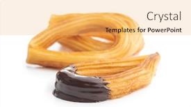  Presentation with churros - Cool new PPT layouts with tasty-fried-churros-with-chocolate backdrop and a yellow colored foreground