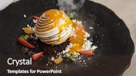  Presentation with steam - PPT theme enhanced with berries decorated with nitrogen background and a tawny brown colored foreground