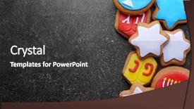  Presentation with hanukkah - Slides with tasty glazed cookies for hanukkah background and a dark gray colored foreground