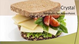  Presentation with whole grain flour - Amazing PPT layouts having tasty gourmet sandwich in whole backdrop and a  colored foreground