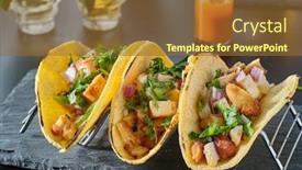  Presentation with grilled chicken - Audience pleasing slide set consisting of tasty-grilled-pineapple-and-chicken backdrop and a tawny brown colored foreground