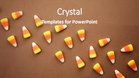  Presentation with halloween - Theme enhanced with tasty halloween candies on color background and a  colored foreground