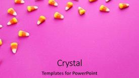  Presentation with halloween - Cool new PPT theme with tasty halloween candies on color backdrop and a lilac colored foreground