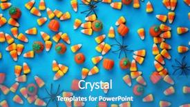  Presentation with halloween - Beautiful presentation theme featuring tasty halloween candies on color backdrop and a  colored foreground