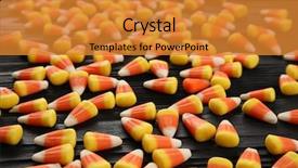  Presentation with halloween - Beautiful presentation design featuring tasty halloween candies on dark backdrop and a gold colored foreground