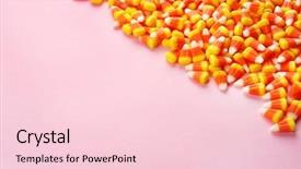  Presentation with halloween - PPT layouts having tasty halloween candies on light background and a lemonade colored foreground