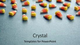  Presentation with halloween - Colorful presentation design enhanced with tasty halloween candies on light backdrop and a light blue colored foreground