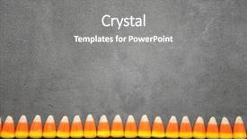  Presentation with halloween candy assorti - Audience pleasing presentation design consisting of tasty halloween candies on textured backdrop and a gray colored foreground