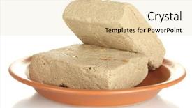  Presentation with halva - Colorful PPT layouts enhanced with tasty halva in the plate backdrop and a lemonade colored foreground