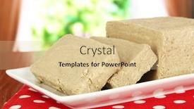  Presentation with halva - Amazing presentation theme having tasty-halva-on-table backdrop and a lemonade colored foreground