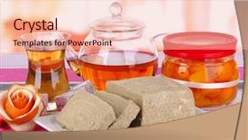  Presentation with halva - Slide set consisting of tasty-halva-with-tea background and a lemonade colored foreground