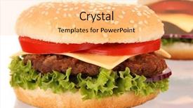  Presentation with hamburger - Theme enhanced with tasty hamburger background and a lemonade colored foreground