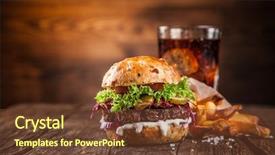  Presentation with home design - Cool new presentation theme with tasty home made burger backdrop and a tawny brown colored foreground