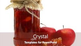  Presentation with jam - Slides enhanced with tasty-homemade-jam-isolated background and a tawny brown colored foreground